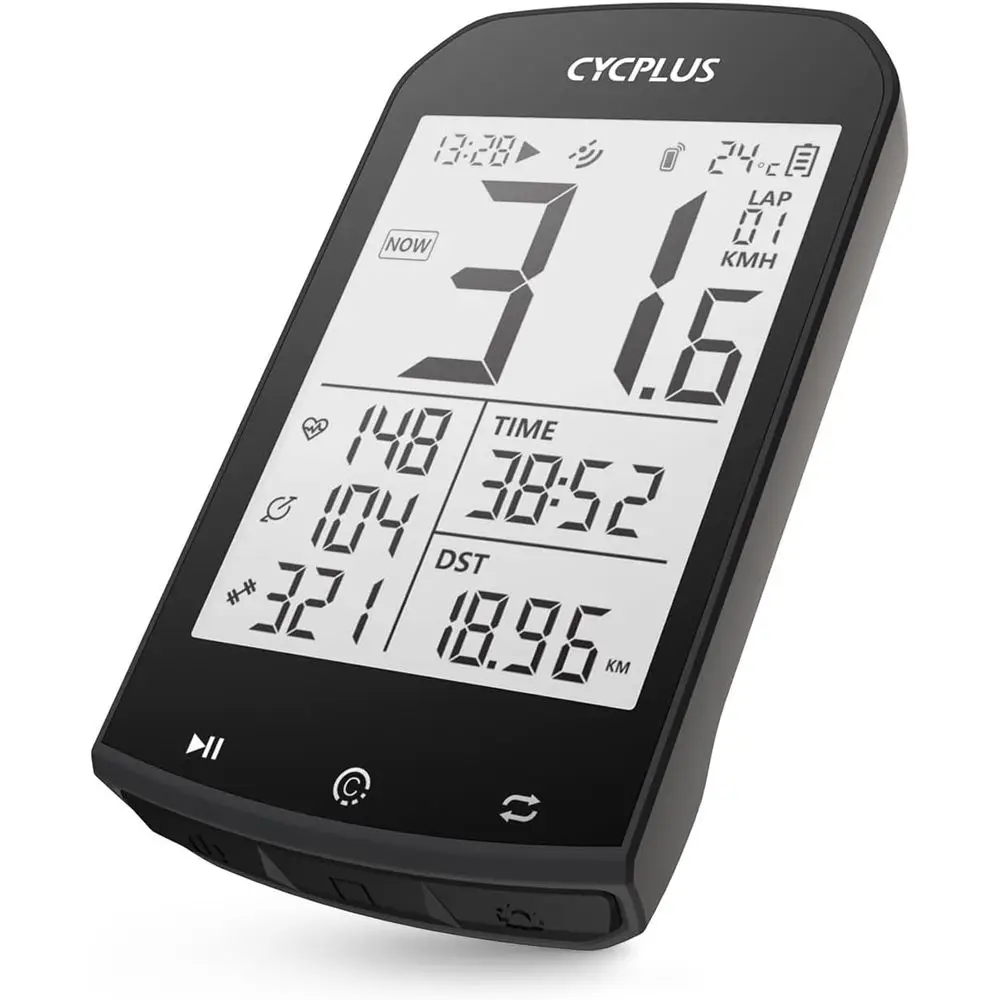 

Upgraded GPS Wireless Cycling Computer with 2.9 LCD, Bluetooth/ANT+, Speedometer, Auto Backlight, IPX6 Waterproof