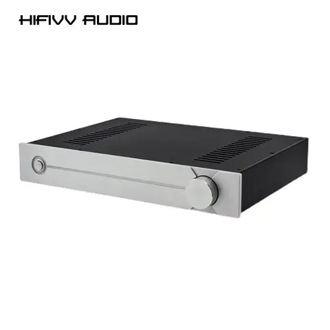 DIY HiFi Aluminum Chassis Power Amplifier Case Preamplifier Enclosure Preamp DAC Decoder Midsize Box W430mmxD312mmxH70mm Shell
