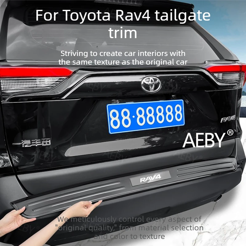 

For Toyota Rav4 2020-2025 rear bumper cover protector,Tailgate decorative cover stainless steel,Anti-scratch decorative strip