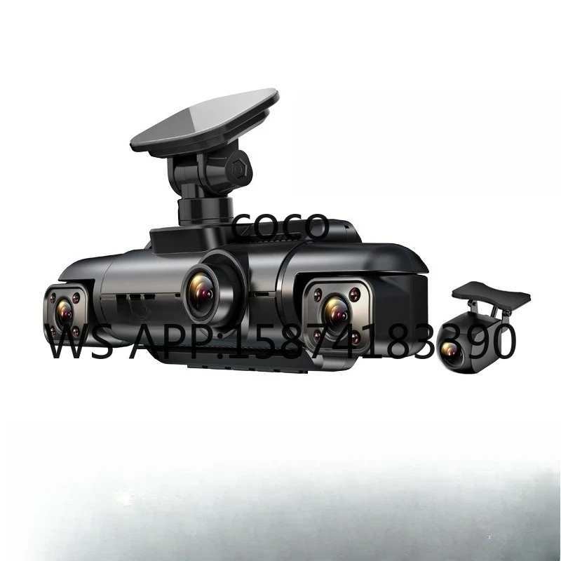 Four-Lens Driving Recorder with 360° Panoramic View, Sentinel Mode, Parking Mode, 24-Hour Monitoring & Free Navigation