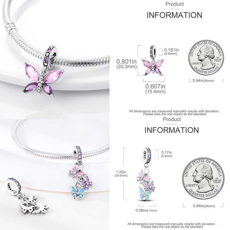 925 Sterling Silber Rosa Charm-Perlen Parfüm Katze Kaffeetasse High Heel Spielcontroller Cupcake DIY Armband Geschenk für Frauen – Detail 11