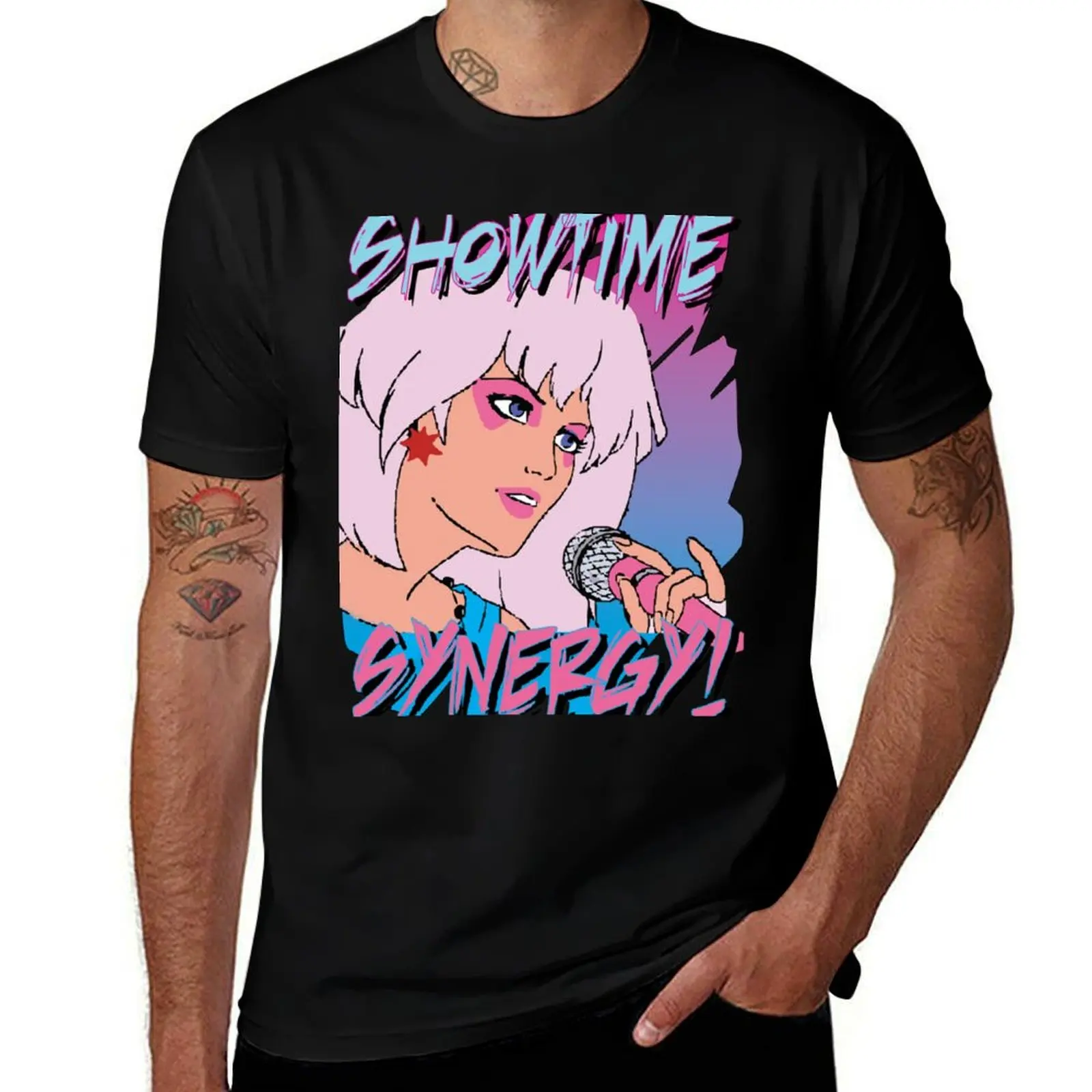 

Футболка с мультяшной группой Jem and the Holograms Showtime Synergy Misfits, вечерние маски 80-х годов, незаменимая футболка