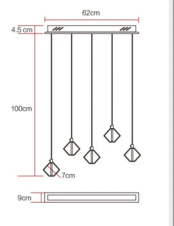Modern Stainless Steel Beam / Round Chrome Panel WitLED Clear K9 Diamond Ging Crystal Pendant Lights For Home Dining Room image 3
