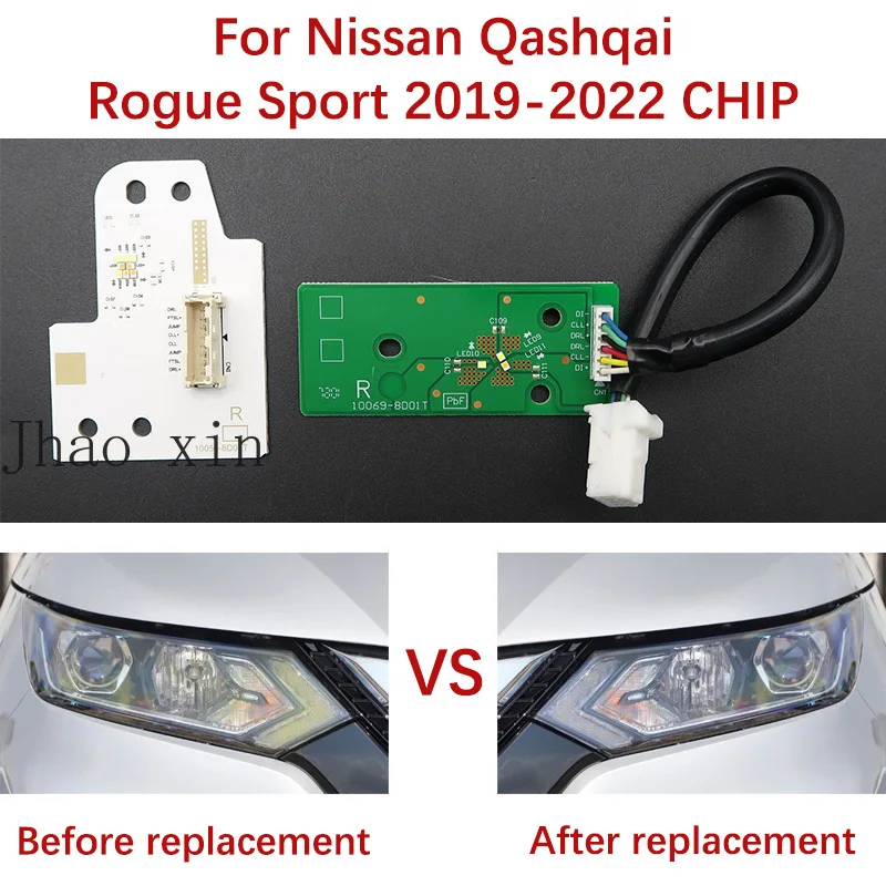 Circuit Board for Nissan Qashqai Rogue Sport White Light 19-2022 Car Daytime Lights DRL CHIP Ballast Module Angel Eye Chip Board