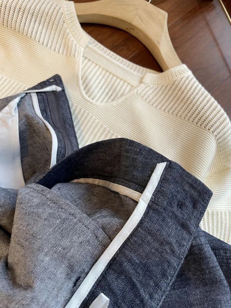 봄, 여름 여성 캐주얼 솔리드 컬러 하이 웨이스트 루즈 와이드 레그 팬츠