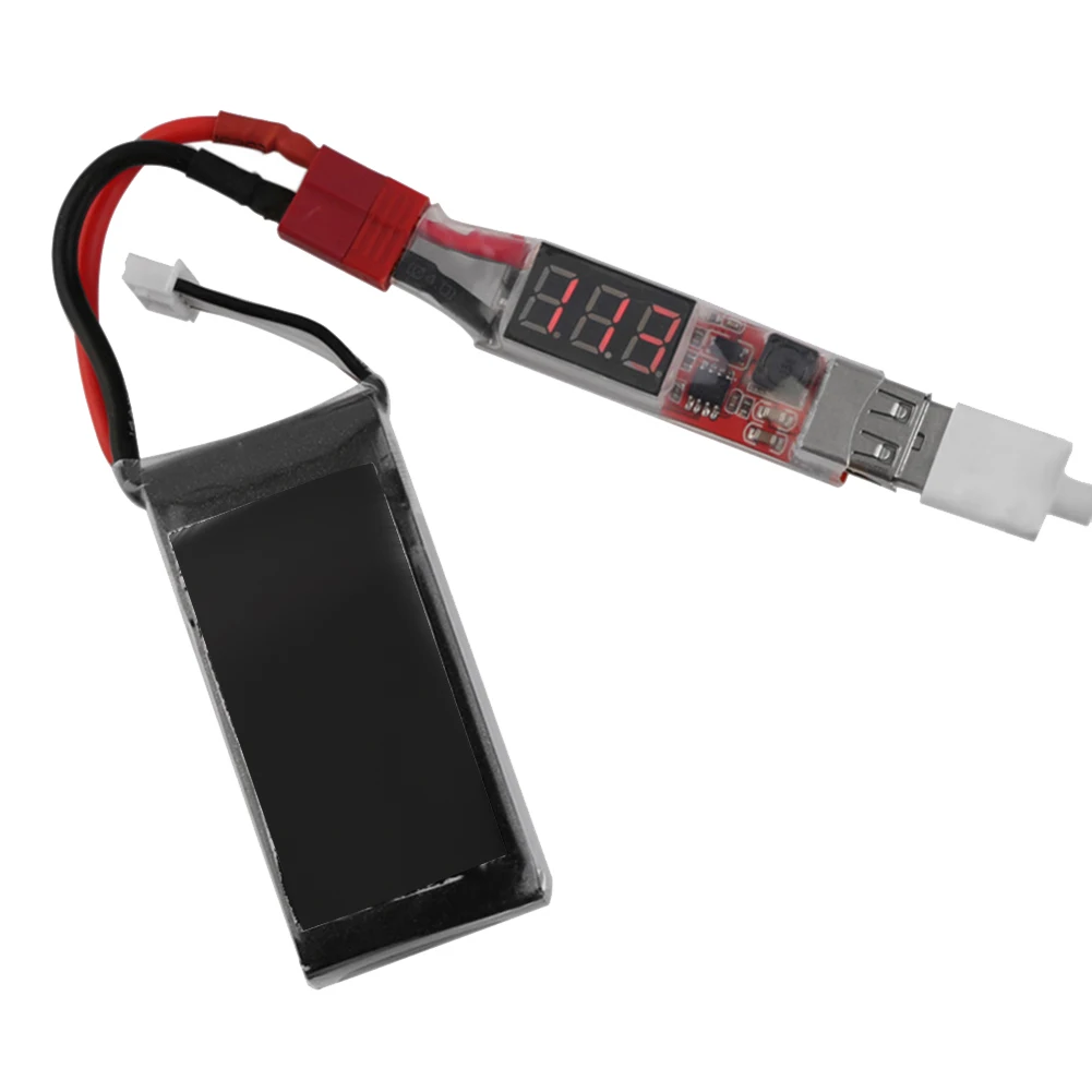 2S-6S Lipo แบตเตอรี่ลิเธียม XT60 เป็น USB Charger Converter พร้อมจอแสดงผลแรงดันไฟฟ้าอะแดปเตอร์สําหรับปกป้องคุณสมบัติโทรศัพท์