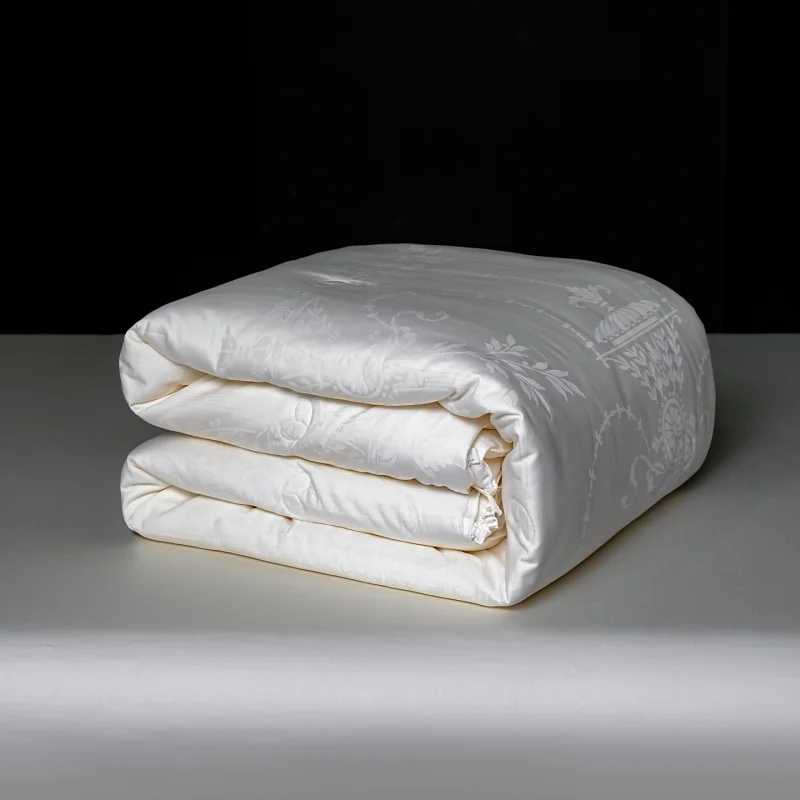 100% Natural Mulberry Silk Quilt 100s Satin Cotton Shell Winter Warm Long mulberry Silk Filler Single Couple Bedding Quilt