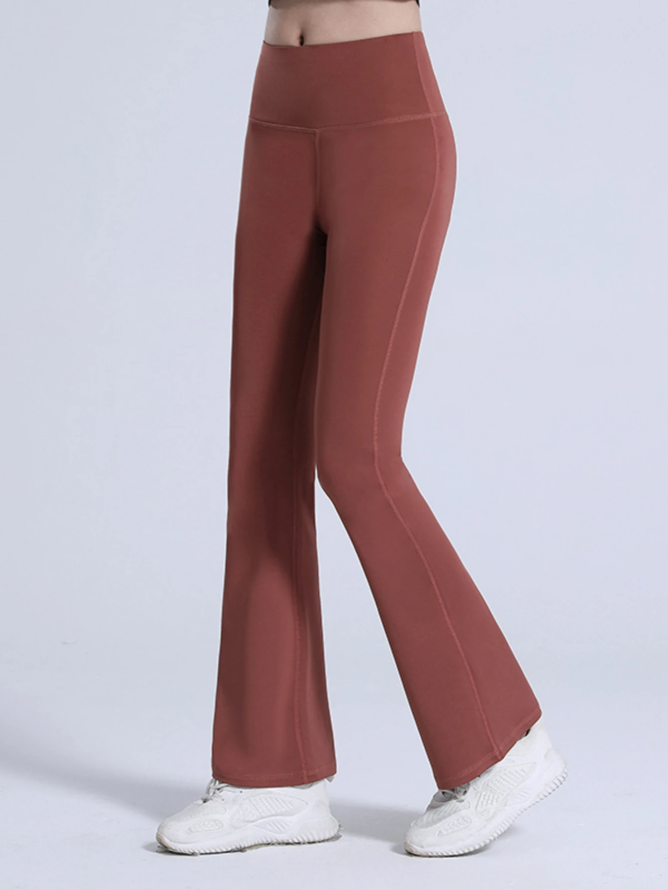 New Wide Leg Yoga Pants Women\'s High Waist Lift Hip Flare Sports Leggings Naked Casual Running Loose Bell-bottomed Pants