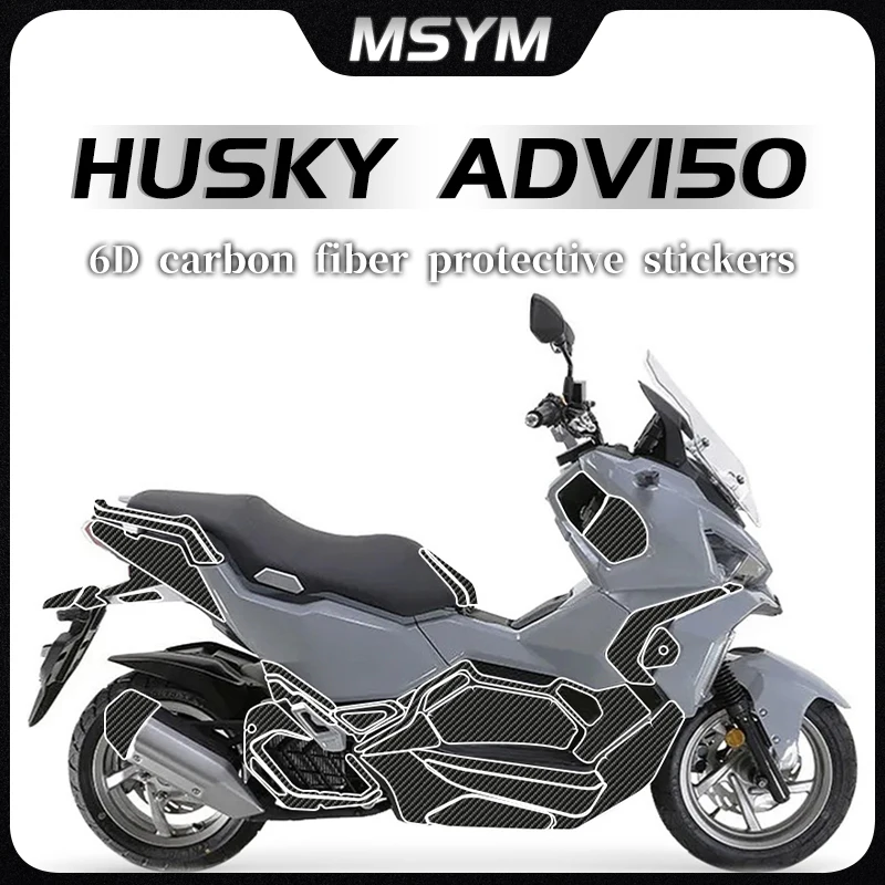 

SYM HUSKY ADV150 ADV 150 husky adv150 Sticker 6D carbon fiber protective sticker car body film decorative sticker modification