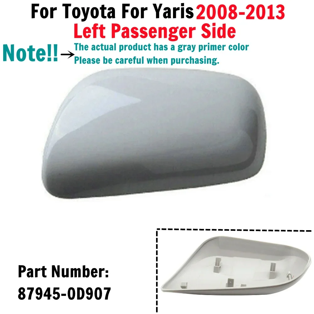 Convient pour Toyota Yaris 2012 2013 2014 2015 2016 2017 2018 2019 Couvercle de rétroviseur extérieur Aile Porte rétroviseur latéral boîtier de Capuchon-White_Right_Side