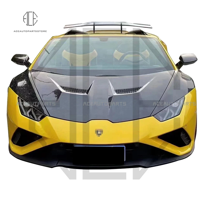 Upgraded To V Style Body Parts Carbon Fiber Hood Bonnet For Lamborghini Huracan LP610 LP580 Front Trunk Engine Cover