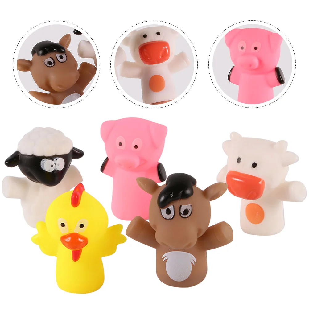 5 Pcs Friends Hand Puppets Finger Cots Toys Decorate Interactive Parent-child for Kids