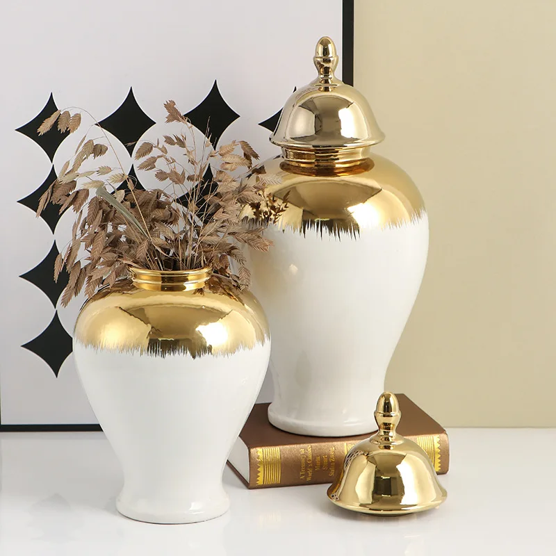 CX Ceramic General Jar Living Room Homestay Ornament Light Luxury Vase Ornament