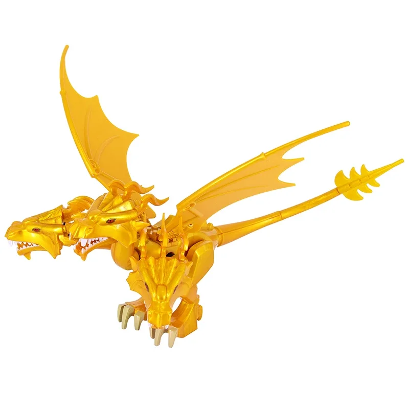 MOC 18cm GodAzillas King Ghidorah Three-headed Dragon Animals Model Action Figure Collection Monster Toy Children Birthday Gifts