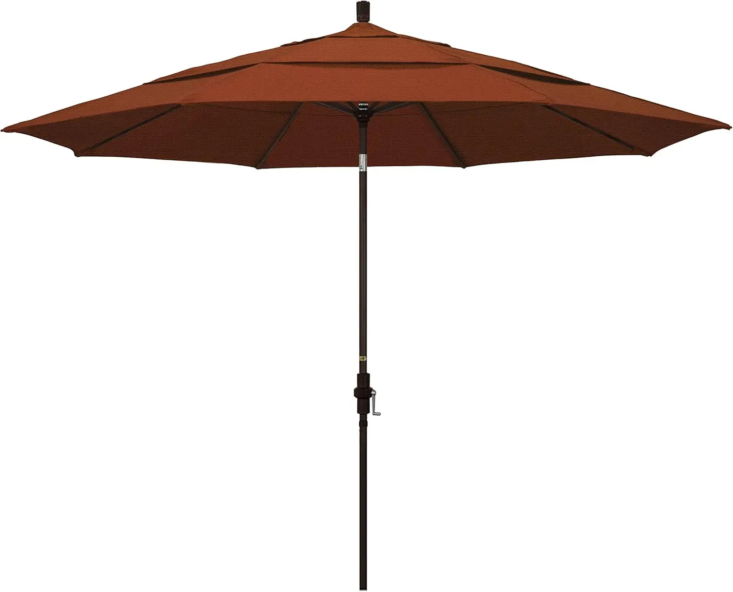 Umbrella 11' Round Aluminum Market Umbrella, Crank Lift, Collar Tilt, Terracotta (GSCU118117-F69-DWV)