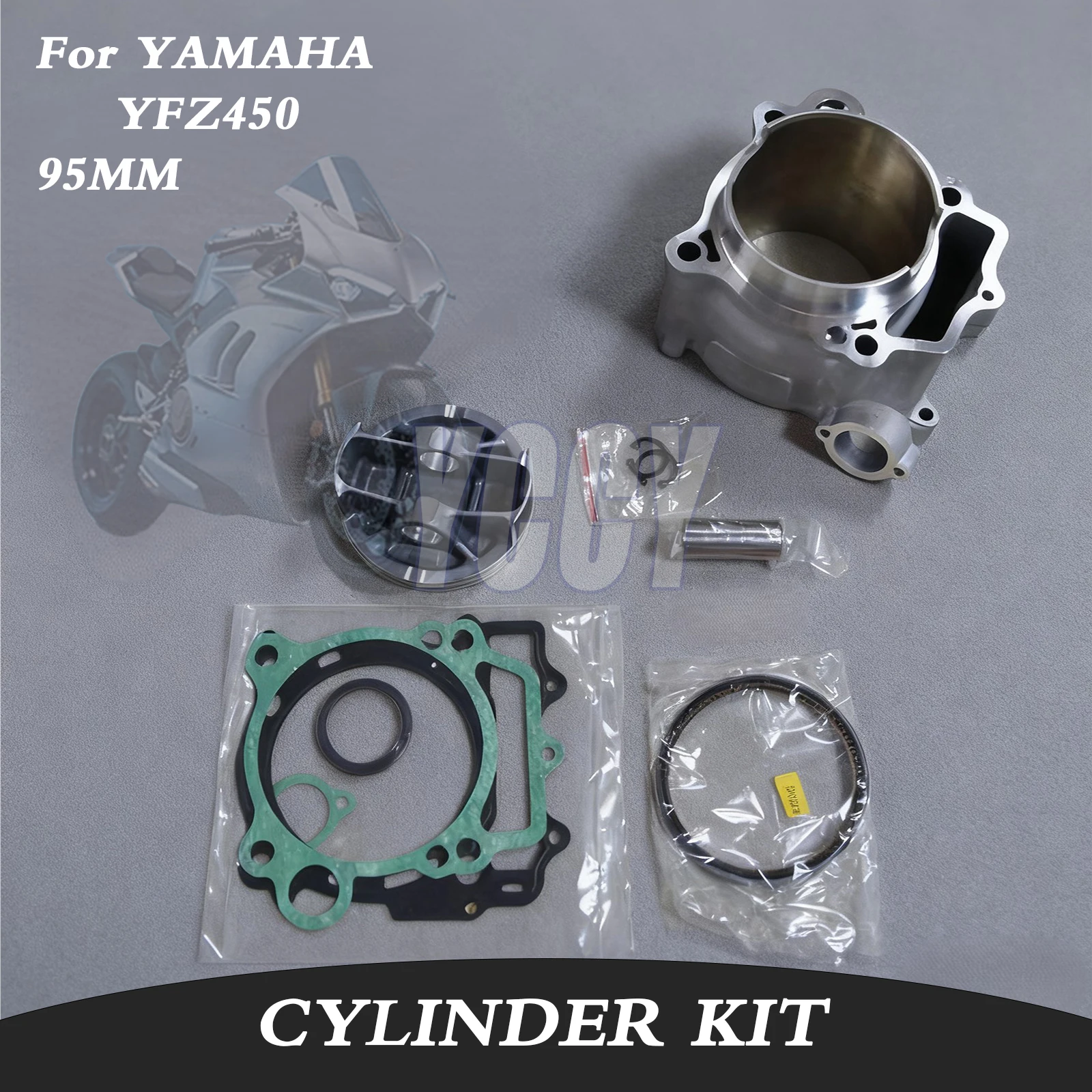 5TA-11311-12-00 STD 95MM 450CC Kit de cilindro de motor de motocicleta junta de Anillos de pistón para YAMAHA YFZ450 YFZ 450 2004-2009 2012-2013