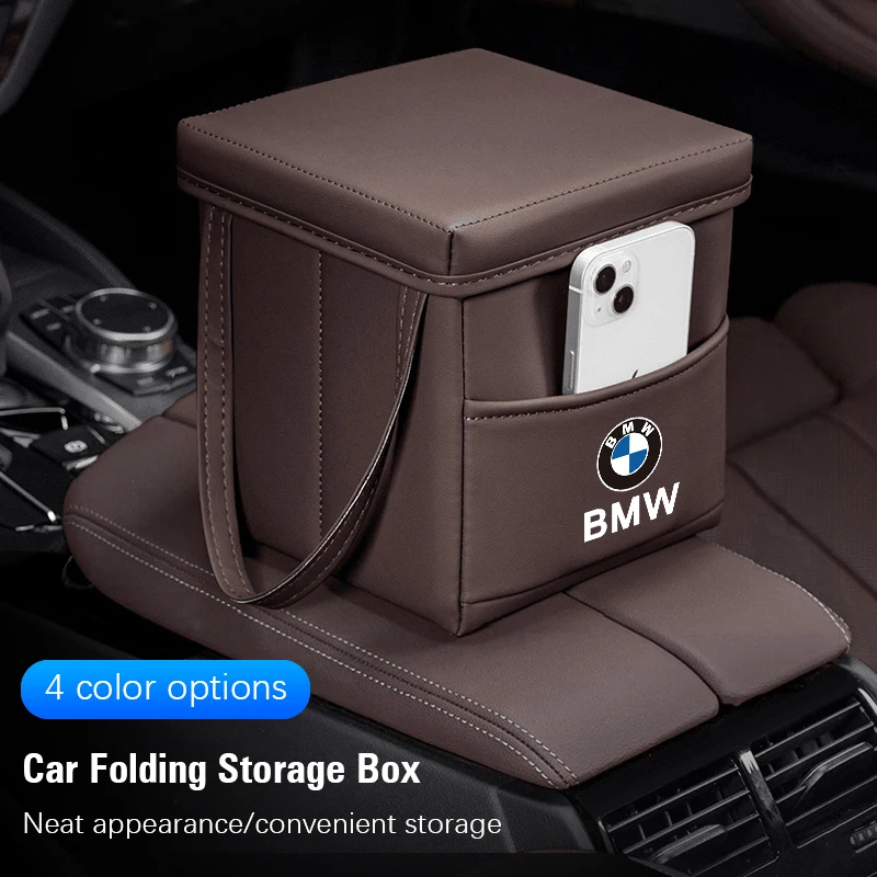 Leather Car Folding Storage Box Dustproof Storage Box For BMW E91 X5 E70 F11 E30 F31 X3 F25 E61 E83 X1 E53 E87 F40 F32 E70 F36