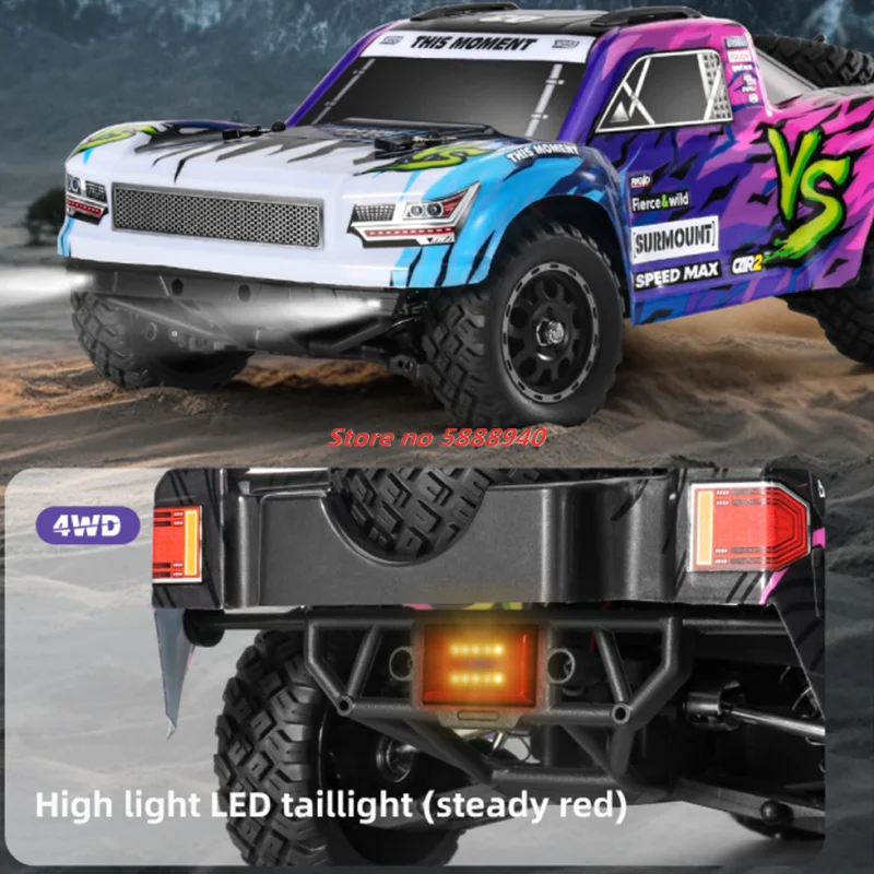 Professional 1:16 70KM/H Brushless RC Racing Car With 3S Battery 2.4G 1:16 4WD LED Lighting Hydraulic Shock Absorber Car Toy Gif