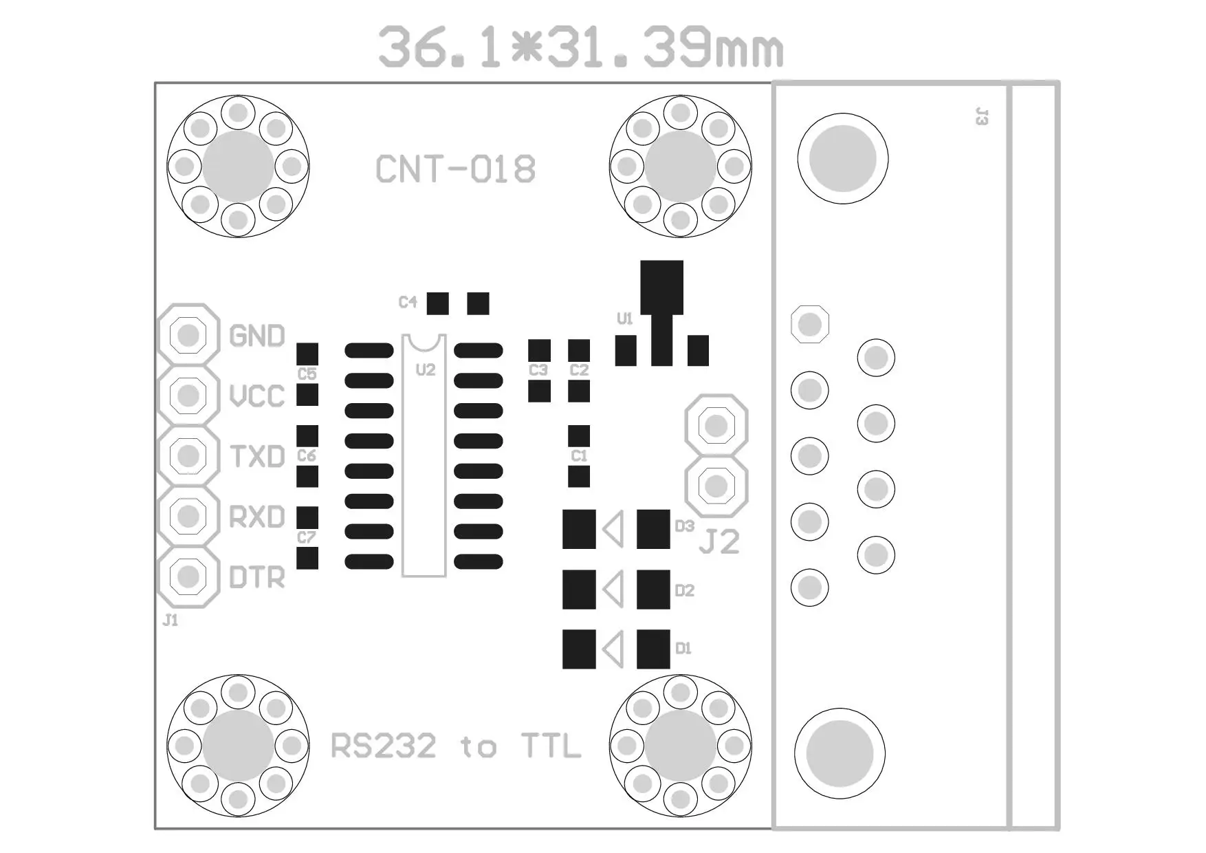 MAX232 SOP16 RS232 to TTL Serial Port Module Provides Low-Current Power Supply Through The Serial Port