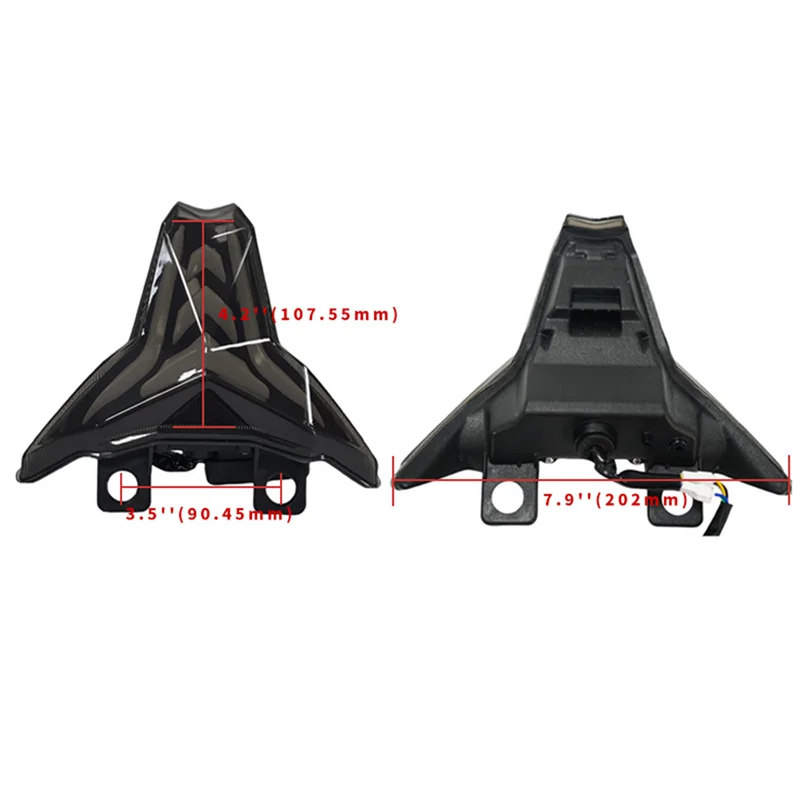 ABXN-سبعة ألوان الضوء الخلفي الخلفي RGB بدوره إشارة APP التحكم الملونة تدفق الضوء لكاواساكي ZX4R ZX6R Z1000 NINJA400/250