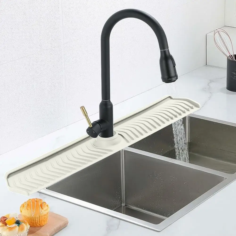 Silicone Sink Faucet Drain Catcher Easy to Clean Sink Drain Catcher Silicone Faucet Drip Catcher Tray Kitchen Sink for Home