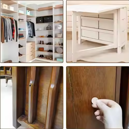 54Pcs Wooden Furniture Self Adhesive Screw Cap Cover Hole Stickers Wood Craft Desk Cabinet Drawer Art Sticker Ornament - Image 6