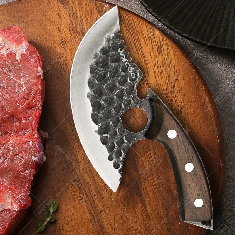 WXCOO Professional Kitchen Knives Hand Forged Boning Knife Stainless Steel Fruit Paring Knife Meat Cleaver Butcher Slicing Knife image 4