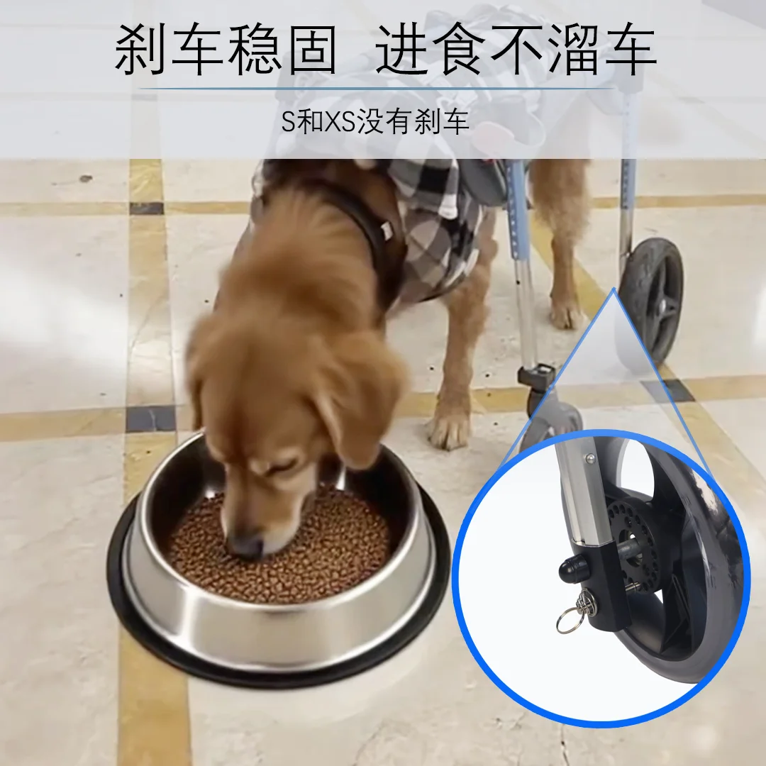 Foldable & No-Assembly Dog Wheelchair for Medium-Large Pets, Adjustable Hind Leg Support Cart for Disabled & Paralyzed Dogs