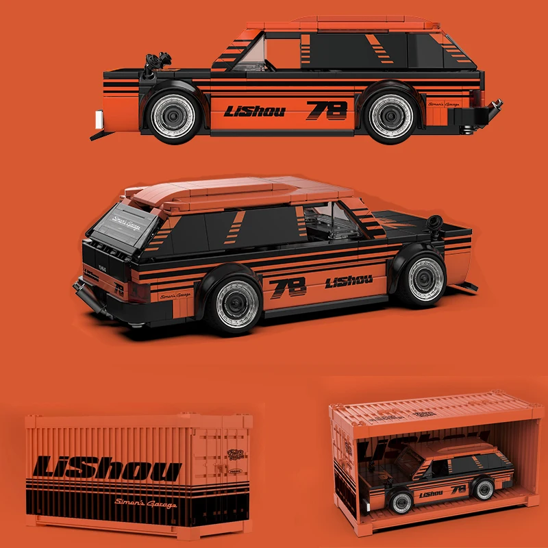 

MOC Race Car PB8862 Model Building Blocks With Display Box Boys Assembled Racing Educational Vehicles Small Bricks Toys Gifts