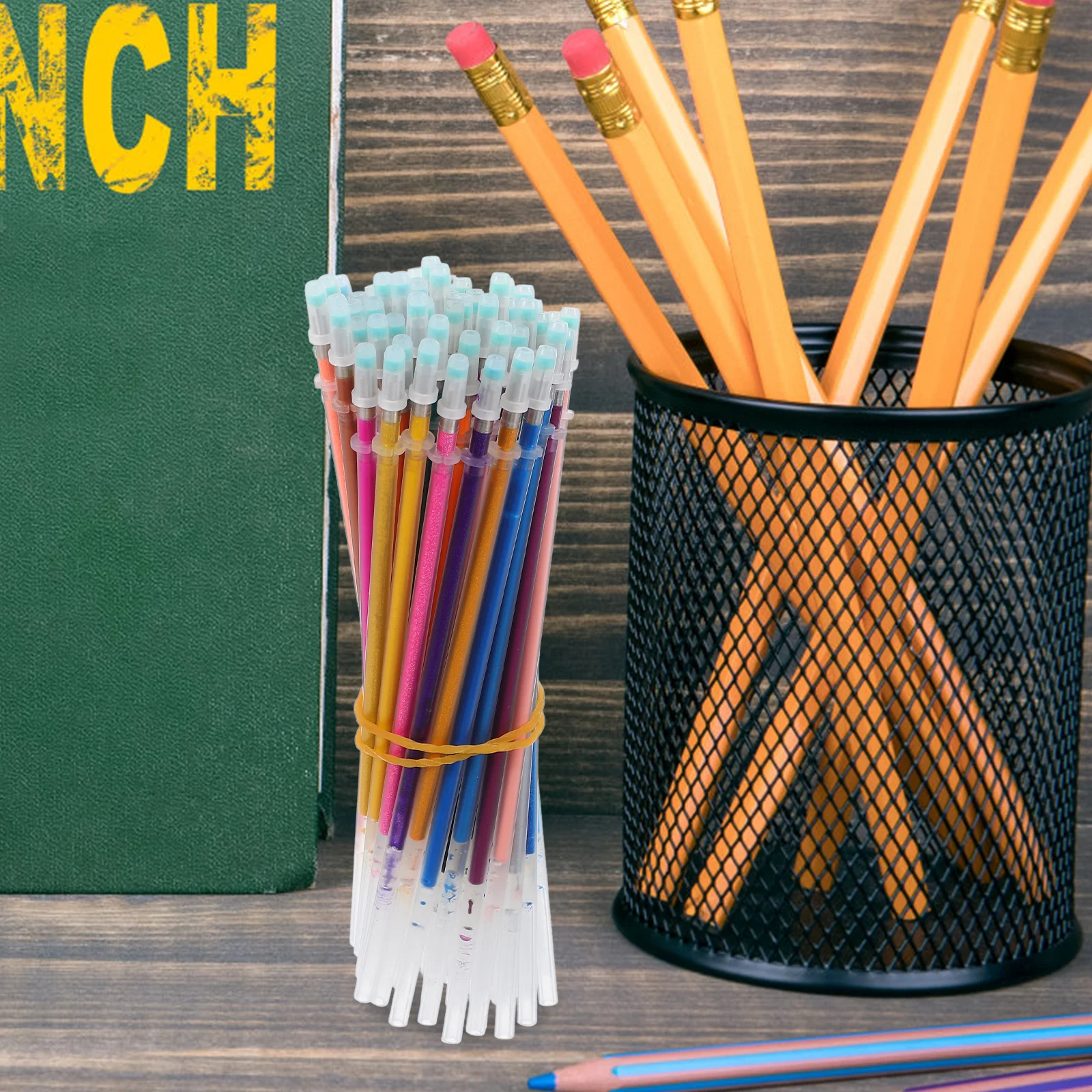 

60 шт. цветные ручки, блестящие гелевые стержни, чернила для письма, многоразовые маркеры, сменные стираемые разноцветные