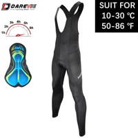 DAREVIE Pantalones largos de ciclismo para hombre, Pantalón ajustado con almohadilla de Gel, nivel profesional, verano, no invierno