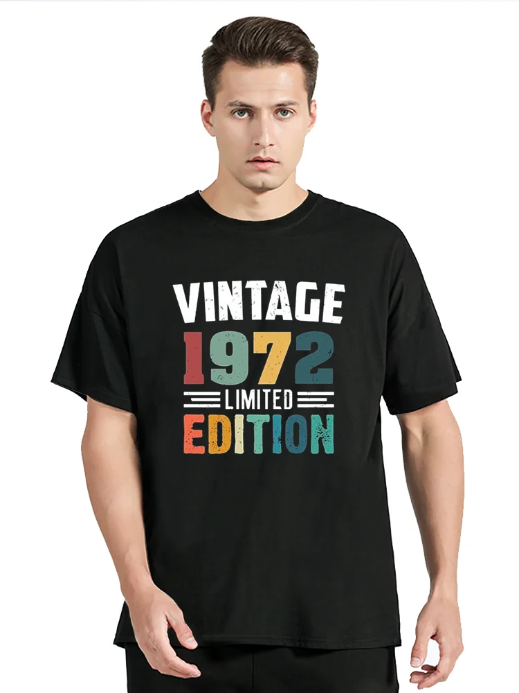 

Made In 1972 1973 Aged To Perfection T-shirt Design Casual Summer Men Cotton Tshirt Clothing Oversized Tops Tees