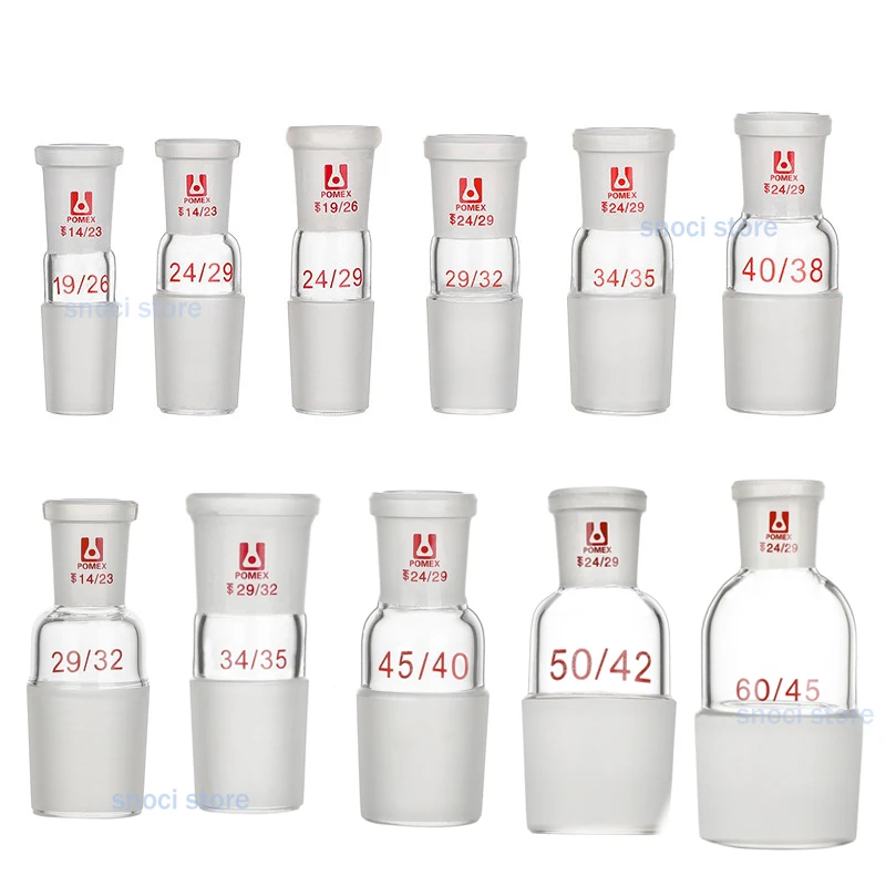 

Переходник для соединения стекла, соединительный адаптер из боросиликатного стекла для лабораторных принадлежностей 14/23–50/42, 1 шт.