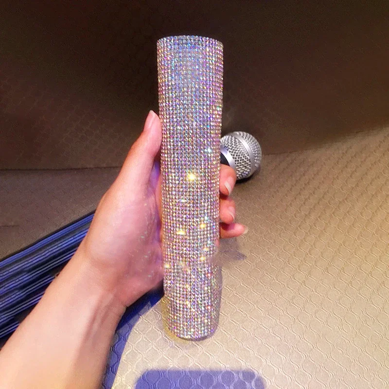 New Diamond Bling Microphone Accessories Handle Cover Mic Sleeve Protector Shiny Microphone Case For Stage KTV Microphone Cover