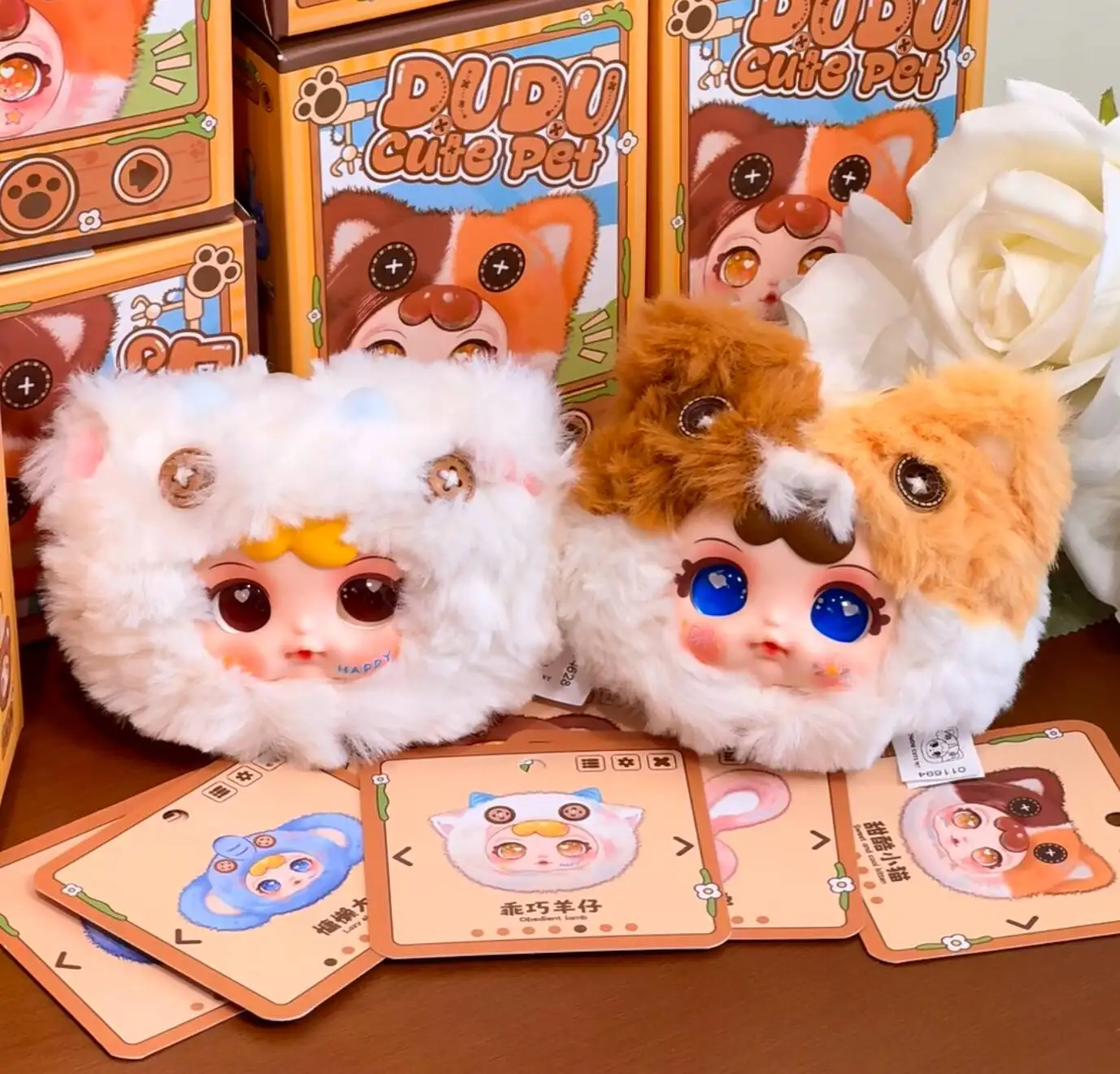 Dudu – boîte aveugle série Pet mignonne, jouets tendance, pendentifs en peluche Kawai Vinly, Figurines, sacs décoratifs, cadeaux pour filles, nouvelle collection