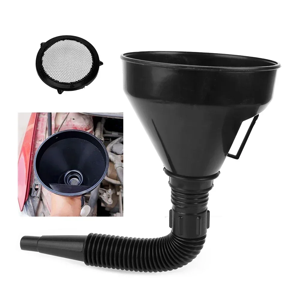 Universal Oil Funnel With Filter Pipe Handle Set Diesel Gas Fuel Filler Tools Car Accessories For Truck Motorcycle Off Road 4x4