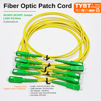 Original Fiber Optic Patch Cord Jumper SC APC 5piece Lot Factory sell SC/APC-APC Support Length /Polish LC FC ST UPC customize