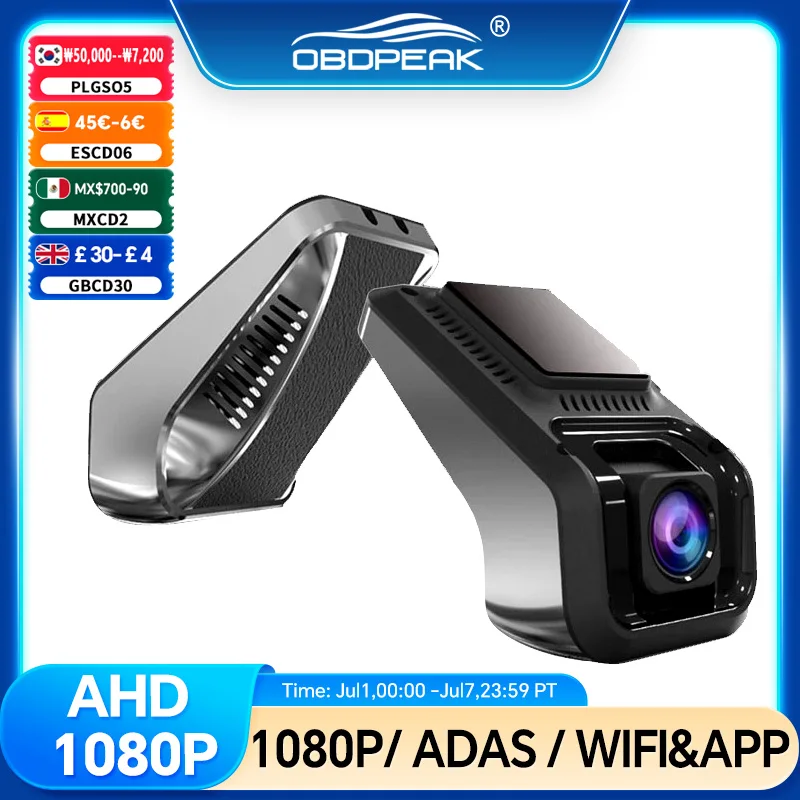 Cámara para Auto X9 Pro FHD 1080P, DVR con ADAS, WIFI, DVR Inteligente para Auto 1080P, Aplicación para Teléfono, Mini Cámara Frontal, Grabadora de Video, Conexión USB