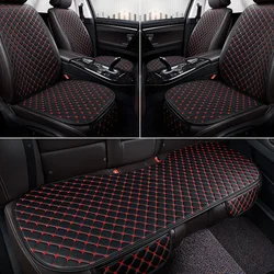 PU Leather Simple Car Seat Covers Front Rear Seat Protector Car Seat Cushion Pad Mat Auto Interior Accessories Universal