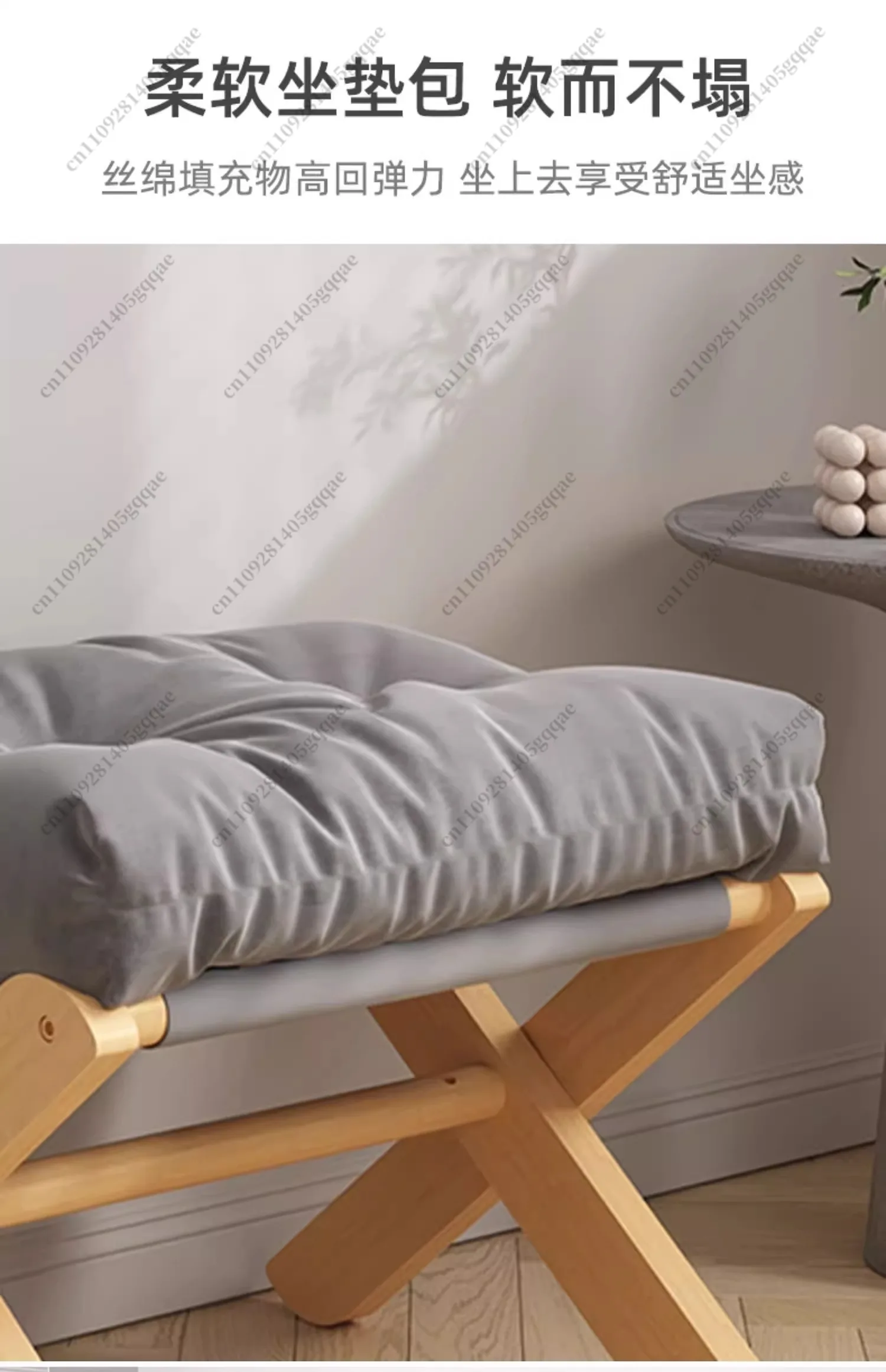 Fußhocker Sofa Ottoman, Haushaltsfußstütze, Massivholz-Fußstütze für die Mittagspause im Büro – Detail 6