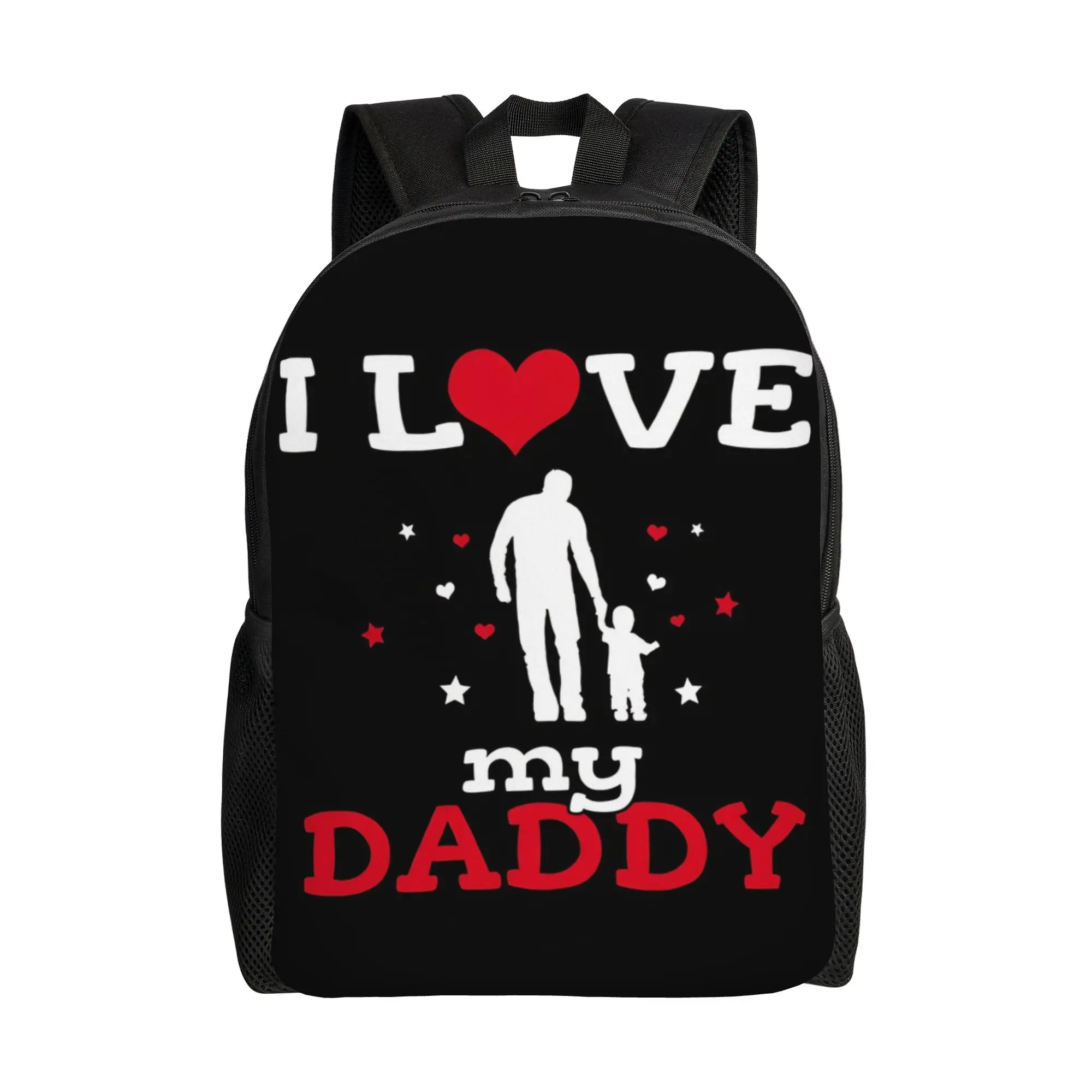 

Back to school season I Love My Daddy Schoolbag Father's Day Couple Fashionable Backpack