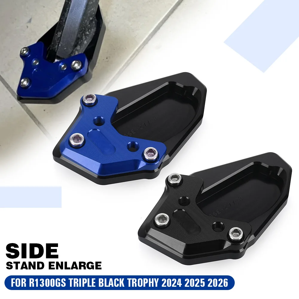

Motorcycle Accessories For BMW R1300GS Triple Black Trophy 2024 2025 2026 Kickstand Side Stand Extension Enlarger Support Plate