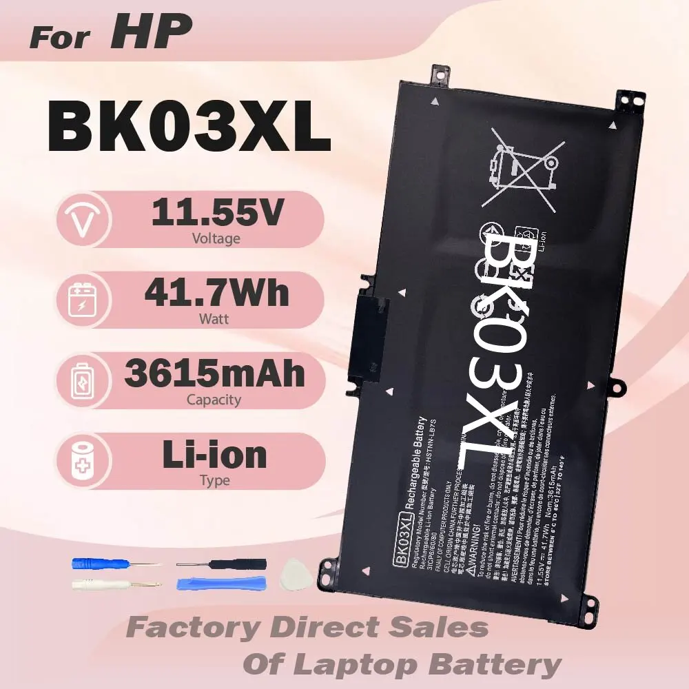BK03XL Battery For HP Pavilion X360 Convertible 14-ba000 14m-ba0xx 14m-ba013dx 14m-ba011dx 14m-ba1xx 916811-855 916812-855