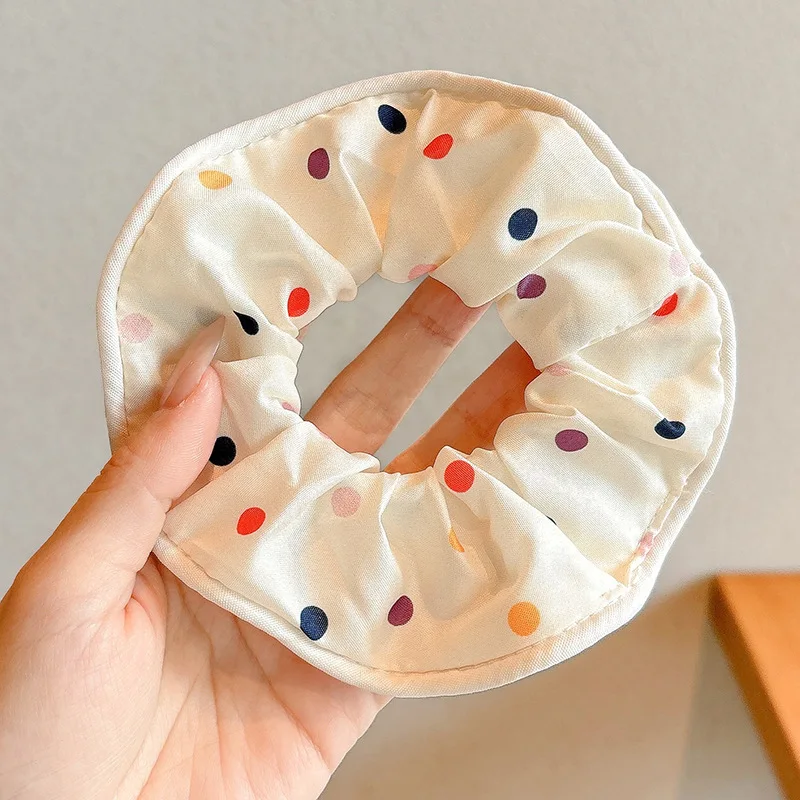 

New Style Silk Scarf with Bow, Scrunchie, High-End Square Scarf Hair Accessory, Korean Style Light Luxury Hair Tie, Wholesale