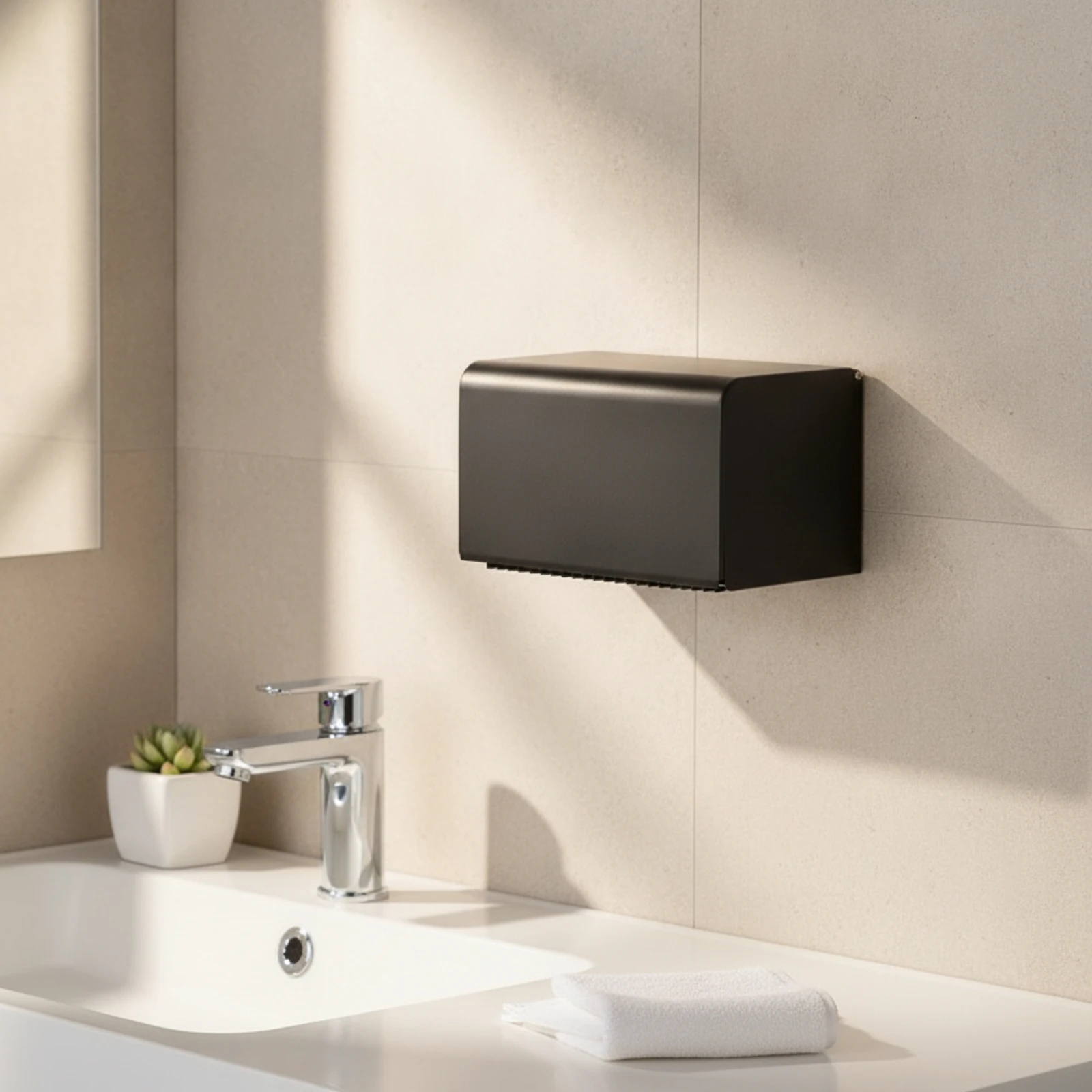 Tissue Box Holder with Lid Waterproof Tissue Box Holder Home Accessory Metal Compact for Bathroom