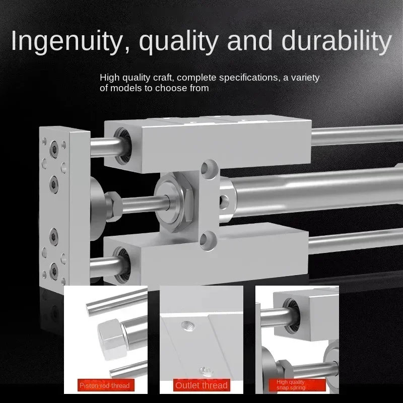 Three-axis three-bar guide bracket cylinder