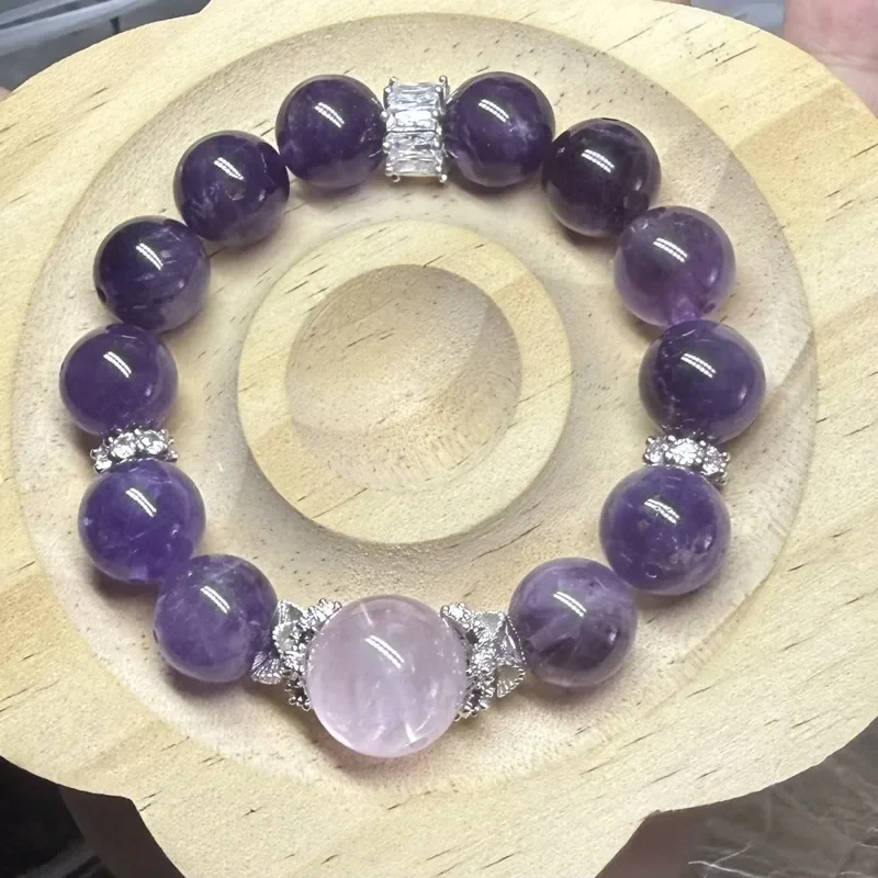 Constellation Crystal Bracelet Capricorn Natural Uruguay Amethyst Lavender Purple Water Bracelet Bracelet Gift for Men and