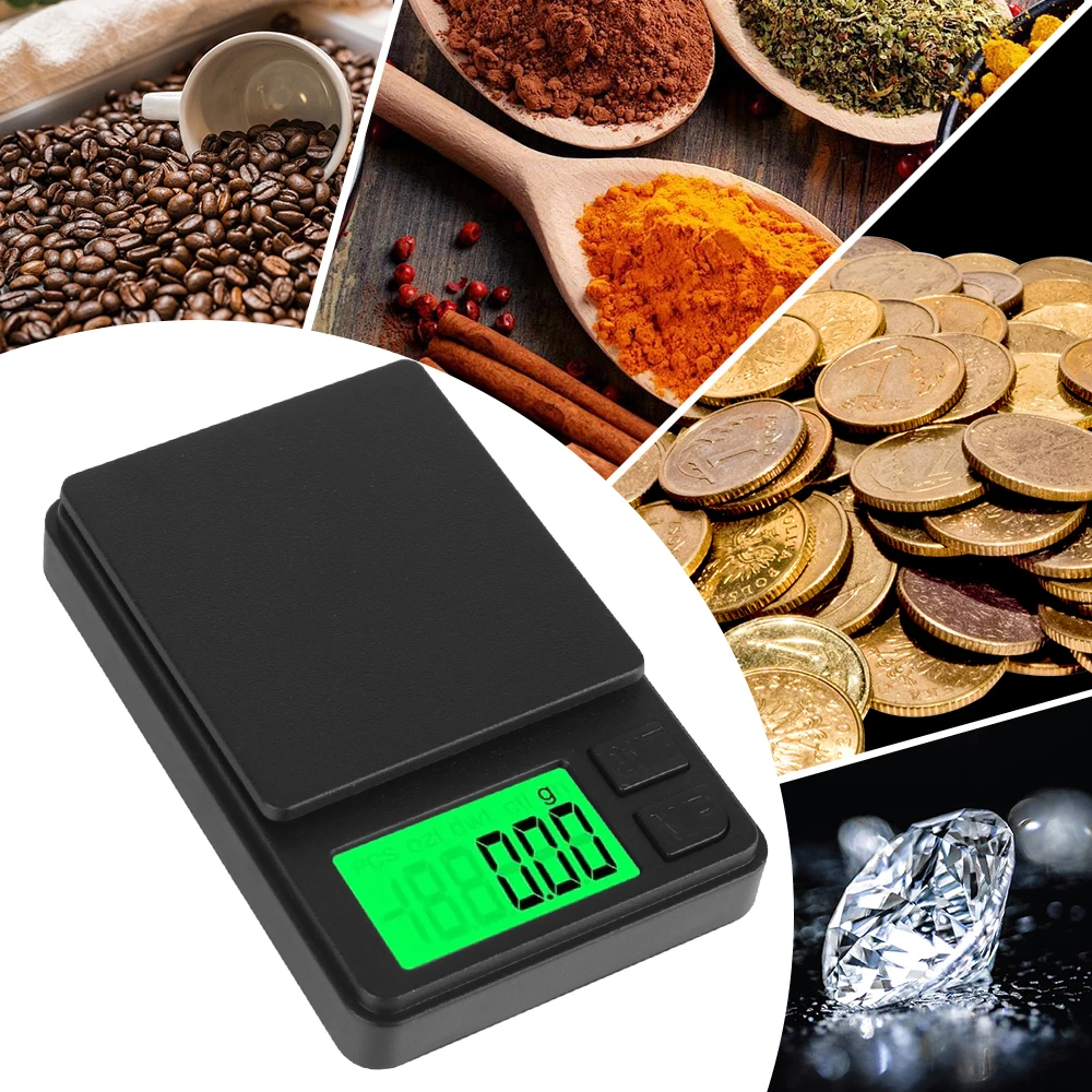 Multi functional precision mini scale 0.01g digital weighing, food and jewelry pocket scale, LCD mini portable travel scale