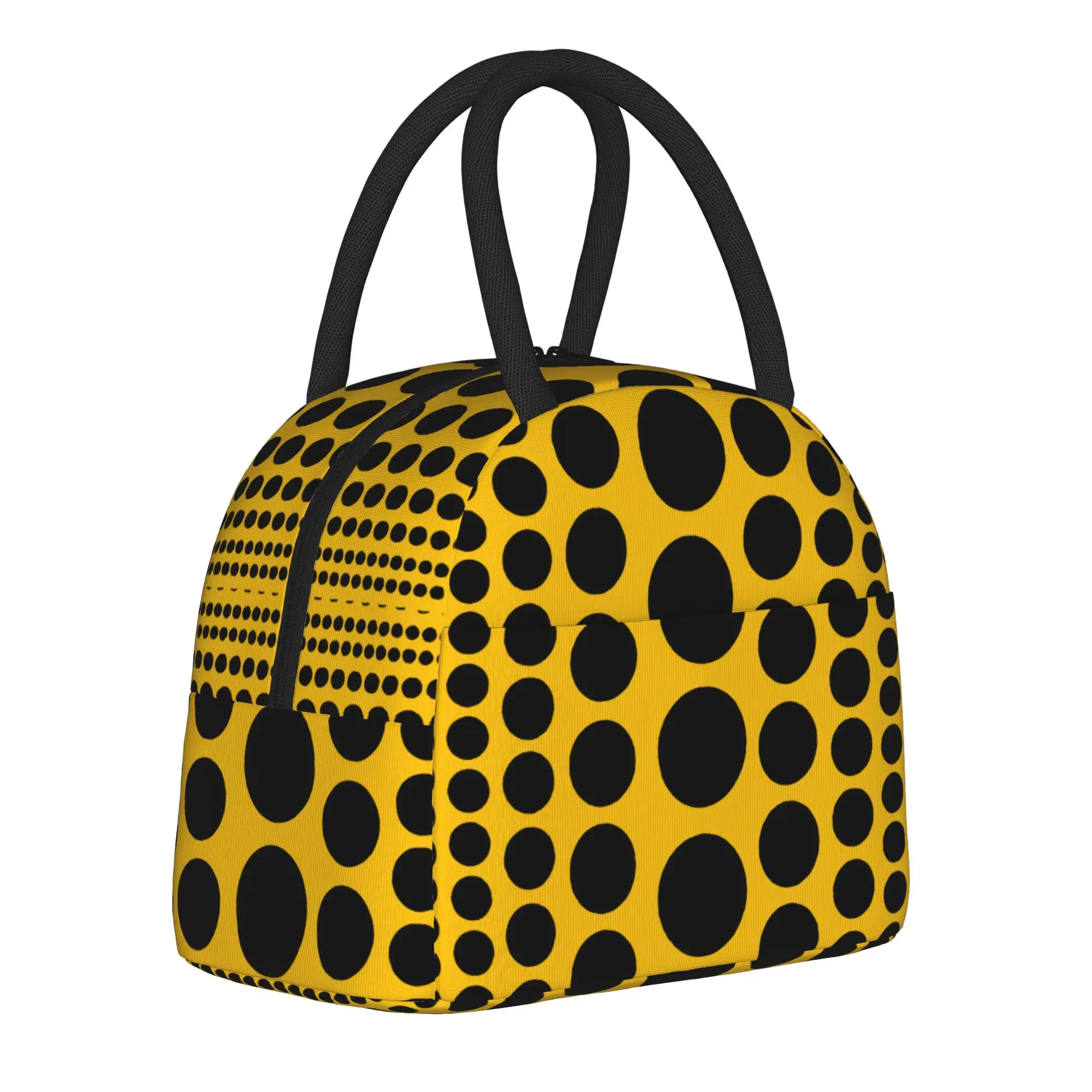 Infinity Polka Dots Insulated Lunch Bags Cooler Bag Reusable,Lunch Container Yayoi Kusama High Capacity Tote Lunch Box Picnic