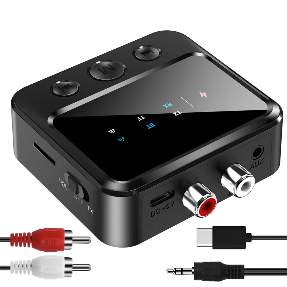New 3C-5.4 Bluetooth Audio Transmitter and Receiver 2-in-1 Adapter Dual Transmitter and Dual Receiver One-to-Two